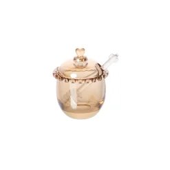 Karaca Einzelprodukte-Glory Honigtopf, 9 cm Amber