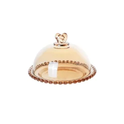 Karaca Kuchenplatte-Glory Kuchenhaube, 19 cm Amber