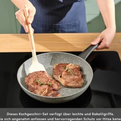 Karaca Granitpfanne-Gris Biogranit Pfannenset, 2 Teilig Grau02