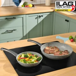 Karaca Granitpfanne-Gris Biogranit Pfannenset, 2 Teilig Grau02