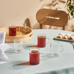 Karaca Teegläser Sets-Guido 6-teiliges Set Glasteetassen, 200 ml Klar