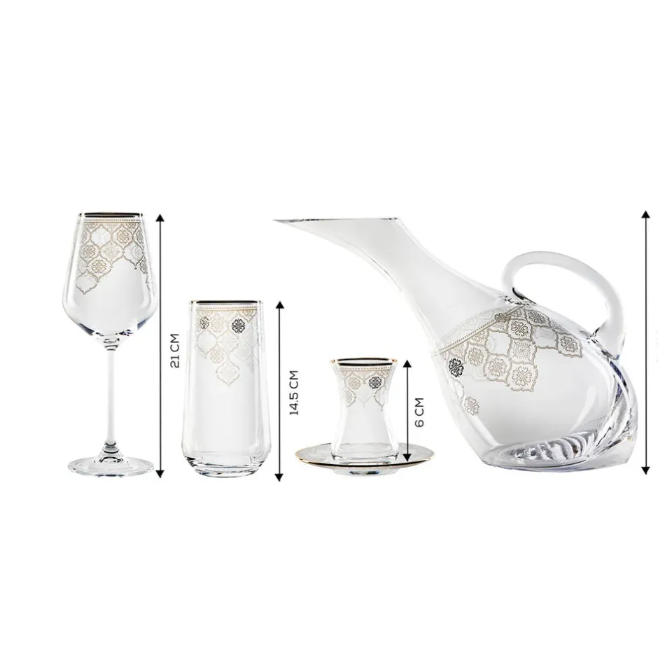 Karaca Gläser-Sets-Hailey Glas-Set,49-teilig Gold