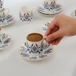 Karaca Mokka & Espressotassen Set-Haliç Tassen-Set für 6 Personen, 80 ml Multıfarben