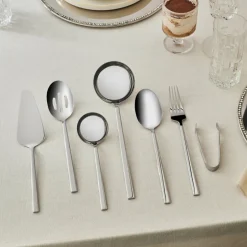 Karaca Bestecksets Für 12 Personen-Halley 91-teiliges Edelstahl-Besteckset mit Servierbesteck für 12 Personen, Silber Sılber
