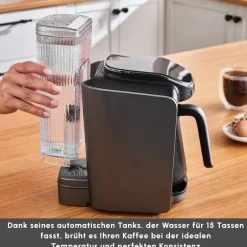 Karaca Türkischer Kaffeekocher|Kaffeemaschinen-Hatır Aqua Wassertank Automatische Türkische Kaffeemaschine Galaxy Grey