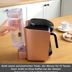 Karaca Türkischer Kaffeekocher|Kaffeemaschinen-Hatır Aqua Wassertank Automatische Türkische Kaffeemaschine Rose Gold
