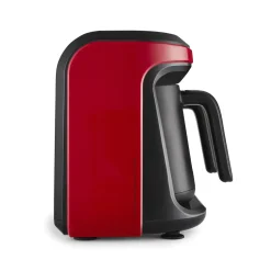 Karaca Türkischer Kaffeekocher|Kaffeemaschinen-Hatır Hüps Duet Kaffeemaschine für türkischen Kaffee mit Milch Rot, 1400W Kırschrot