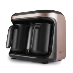 Karaca Türkischer Kaffeekocher|Kaffeemaschinen-Hatır Hups Duet Türkische Kaffeemaschine ,1400W Rosegold