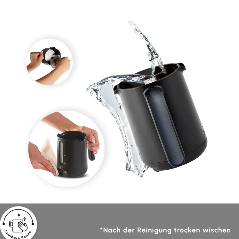 Karaca Türkischer Kaffeekocher|Kaffeemaschinen-Hatır Kaffeemaschine mit Röstfunktion Anthrazit, 535W Galaxıe Grau