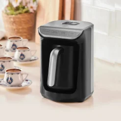 Karaca Türkischer Kaffeekocher|Kaffeemaschinen-Hatır Kaffeemaschine mit Röstfunktion Space Gray Space Grau