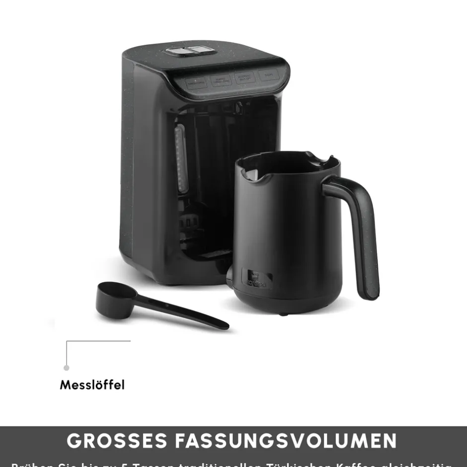Karaca Türkischer Kaffeekocher|Kaffeemaschinen-Hatır Koz Milky Türkische Kaffeemaschine, Glänzend Schwarz