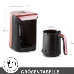 Karaca Türkischer Kaffeekocher|Kaffeemaschinen-Hatır Koz Milky Türkische Kaffeemaschine Rose Rose Gold