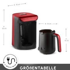 Karaca Türkischer Kaffeekocher|Kaffeemaschinen-Hatır Koz Milky Türkische Kaffeemaschine Red