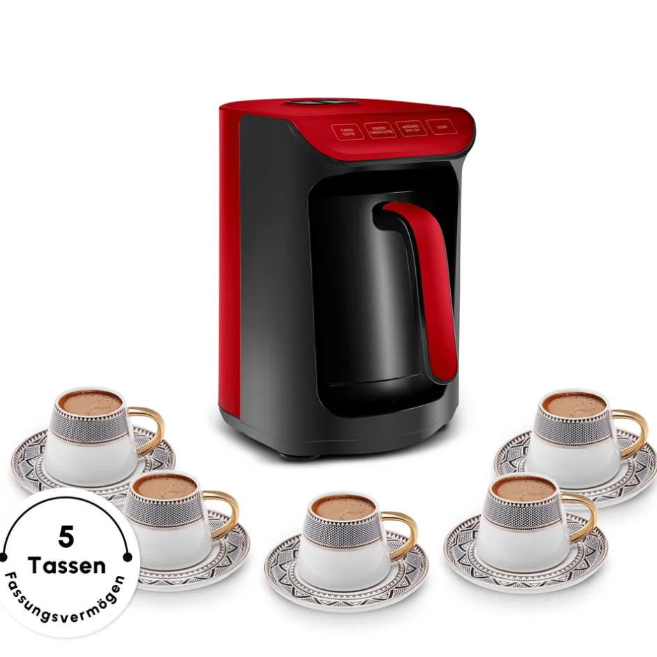 Karaca Türkischer Kaffeekocher|Kaffeemaschinen-Hatır Koz Milky Türkische Kaffeemaschine Red