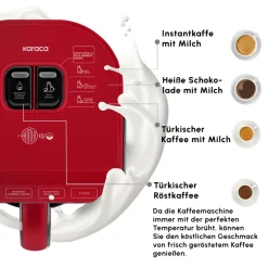 Karaca Türkischer Kaffeekocher|Kaffeemaschinen-Hatır Koz Milky Türkische Kaffeemaschine Red