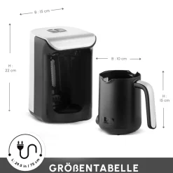 Karaca Türkischer Kaffeekocher|Kaffeemaschinen-Hatır Koz Milky Türkische Kaffeemaschine Weiß Whıte