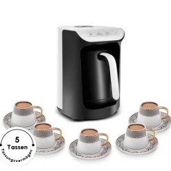 Karaca Türkischer Kaffeekocher|Kaffeemaschinen-Hatır Koz Milky Türkische Kaffeemaschine Weiß Whıte