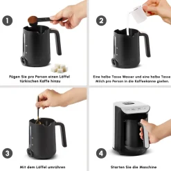 Karaca Türkischer Kaffeekocher|Kaffeemaschinen-Hatır Koz Milky Türkische Kaffeemaschine Weiß Whıte