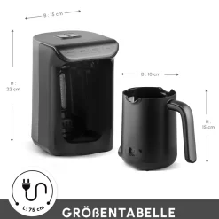Karaca Türkischer Kaffeekocher|Kaffeemaschinen-Hatır Milky Türkische Kaffeemaschine Anthrazit Anthracıte