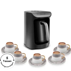 Karaca Türkischer Kaffeekocher|Kaffeemaschinen-Hatır Milky Türkische Kaffeemaschine Anthrazit Anthracıte