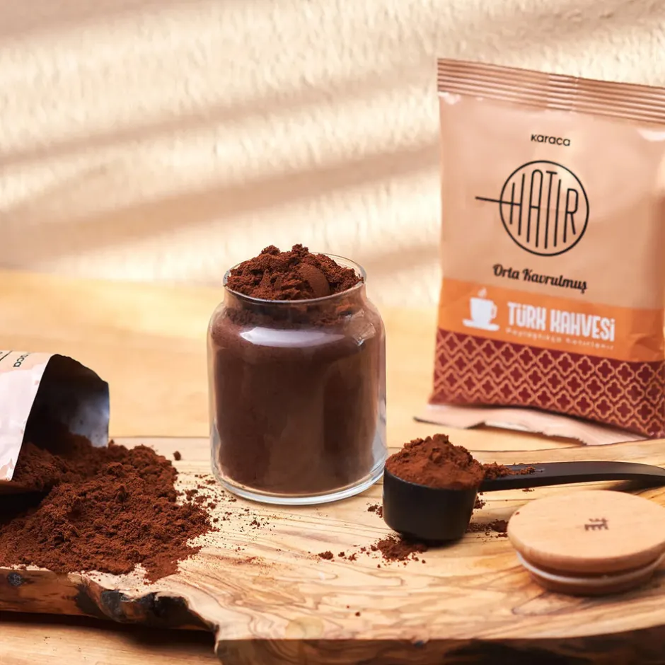 Karaca Türkischer Kaffeekocher|Kaffeemaschinen-Hatır Mittlerer Gerösteter Türkischer Kaffee mit Viel Schaum 100 g Braun