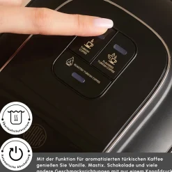 Karaca Türkischer Kaffeekocher|Kaffeemaschinen-Hatır Neo Inox türkische Kaffeemaschine mit Edelstahl-Kanne