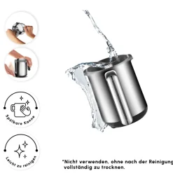Karaca Türkischer Kaffeekocher|Kaffeemaschinen-Hatır Neo Inox türkische Kaffeemaschine mit Edelstahl-Kanne