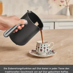 Karaca Türkischer Kaffeekocher|Kaffeemaschinen-Hatır Neo Türkische Kaffeemaschine – Silber