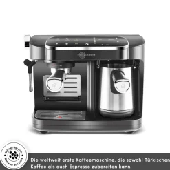 Karaca Kaffeemaschinen-Hatır Perfetto Espresso und Türkischer Kaffee Maschine INOX