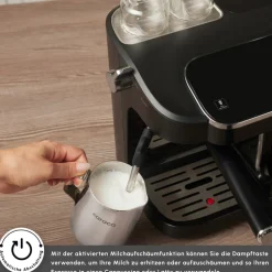 Karaca Kaffeemaschinen-Hatır Perfetto Espresso und Türkischer Kaffee Maschine INOX