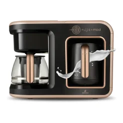 Karaca Türkischer Kaffeekocher|Kaffeemaschinen-Hatır Plus Mod 5 in 1 Essential Kaffeemaschine Rosie Braun, 1385W Rosa Braun