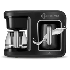 Karaca Türkischer Kaffeekocher|Kaffeemaschinen-Hatır Plus Mod 5 in 1 Essential Kaffeemaschine , 1385W Schwarz Chrom