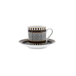 Karaca Mokka & Espressotassen Set-Helenistik für 6 Personen Kaffeetasse, 80 ml Schwarz01