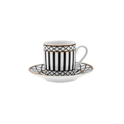Karaca Mokka & Espressotassen Set-Helenistik für 6 Personen Kaffeetasse, 80 ml Schwarz01