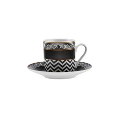 Karaca Mokka & Espressotassen Set-Helenistik für 6 Personen Kaffeetasse, 80 ml Schwarz01