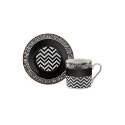 Karaca Mokka & Espressotassen Set-Helenistik für 6 Personen Kaffeetasse, 80 ml Schwarz01