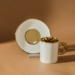 Karaca Mokka & Espressotassen Set-Herzförmiges Kaffeetassen-Set für 6 Personen – 80 ml Weıß01