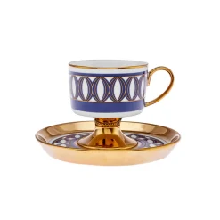 Karaca Mokka & Espressotassen Set-Hilal 4-teiliges Porzellan Türkisch-Kaffeetassen-Set, 85 ml, Mehrfarbig Multıcolor