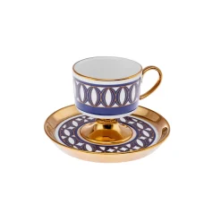 Karaca Mokka & Espressotassen Set-Hilal 4-teiliges Porzellan Türkisch-Kaffeetassen-Set, 85 ml, Mehrfarbig Multıcolor