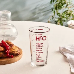 Karaca Wasserglas-H2O Rotes Erfrischungsgetränkglas, 570 Ml