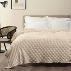 Karaca Bettüberwürfe Set-Home Alice Einzelbett-Knospen-Decke Cappuccino Cappuccıno