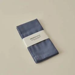 Karaca Serviette & Serviettenhalter-Home Belle Pflegeleichte 2er Set Stoffservietten Indigo Indıgo