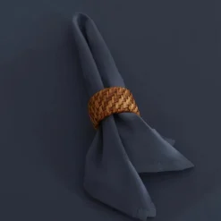Karaca Serviette & Serviettenhalter-Home Belle Pflegeleichte 2er Set Stoffservietten Indigo Indıgo