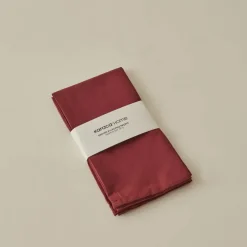 Karaca Serviette & Serviettenhalter-Home Belle Saum 2-teiliges Stoffserviette Bordeaux Bordo