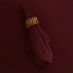 Karaca Serviette & Serviettenhalter-Home Belle Saum 2-teiliges Stoffserviette Bordeaux Bordo