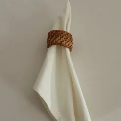 Karaca Serviette & Serviettenhalter-Home Belle Saum 2-teiliges Stoffserviette Ecru Ekru