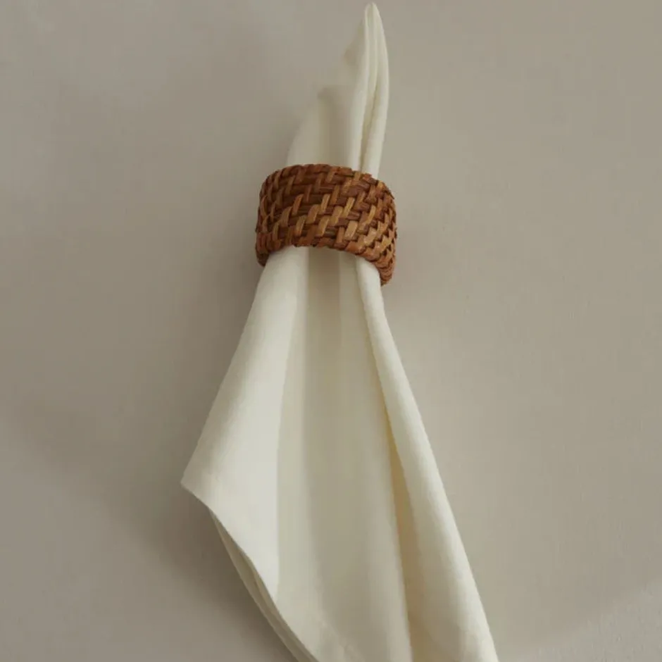 Karaca Serviette & Serviettenhalter-Home Belle Saum 2-teiliges Stoffserviette Ecru Ekru