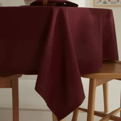 Karaca Tischdecken-Home Belle Saum Tischdecke Bordeaux Bordo