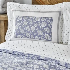 Karaca Bettwäsche-Home Celerina Blau 100% Baumwolle Einzel Bettbezug Set Blau01