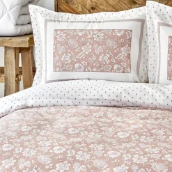 Karaca Bettwäsche-Home Celerina Doppel Bettwäscheset 100% Baumwolle Rosa 200x220 Cm Rosa01